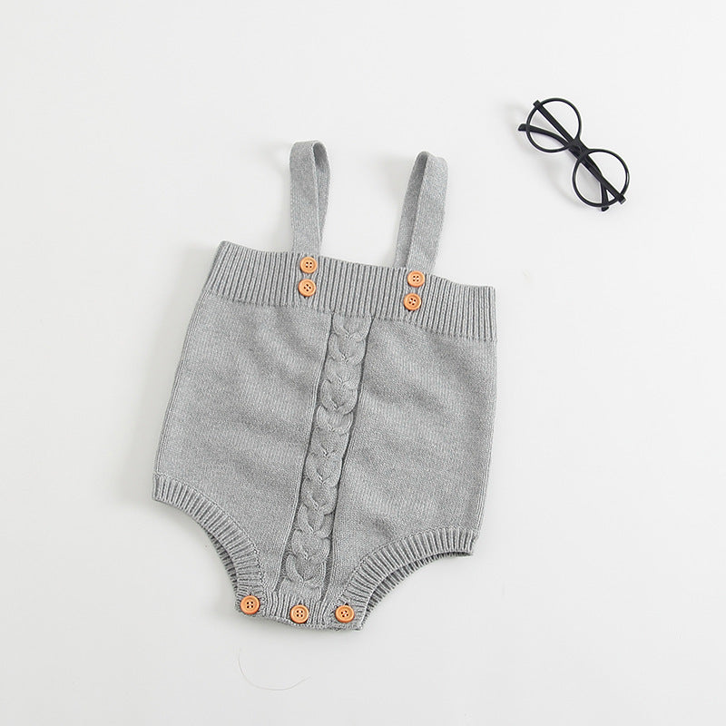 Knitted baby onesies romper