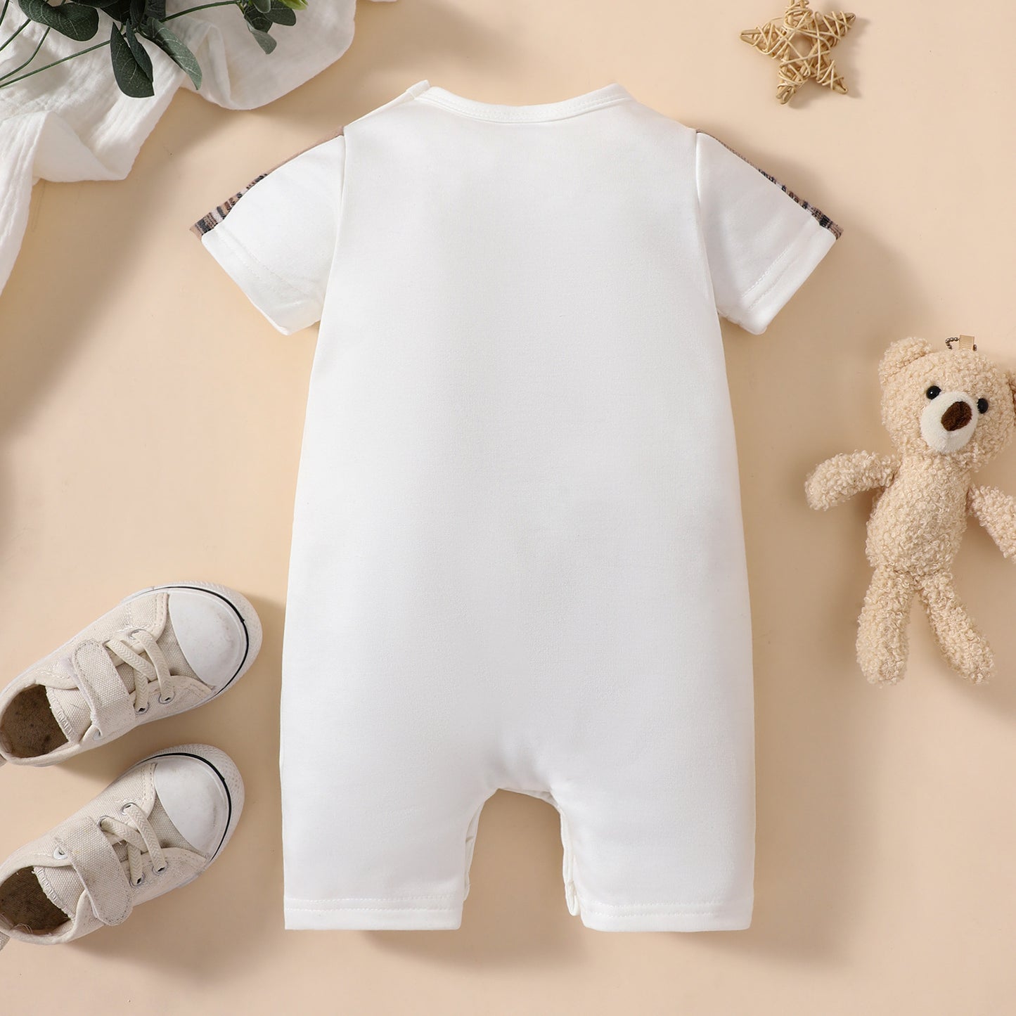 Teddy Bear Embroidery Romper