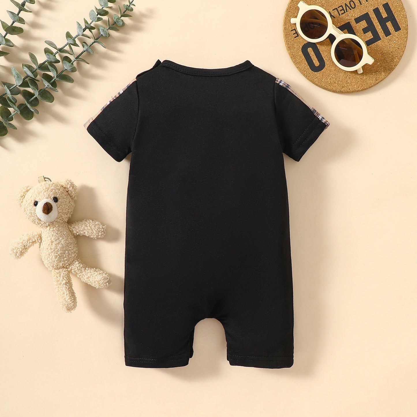 Teddy Bear Embroidery Romper