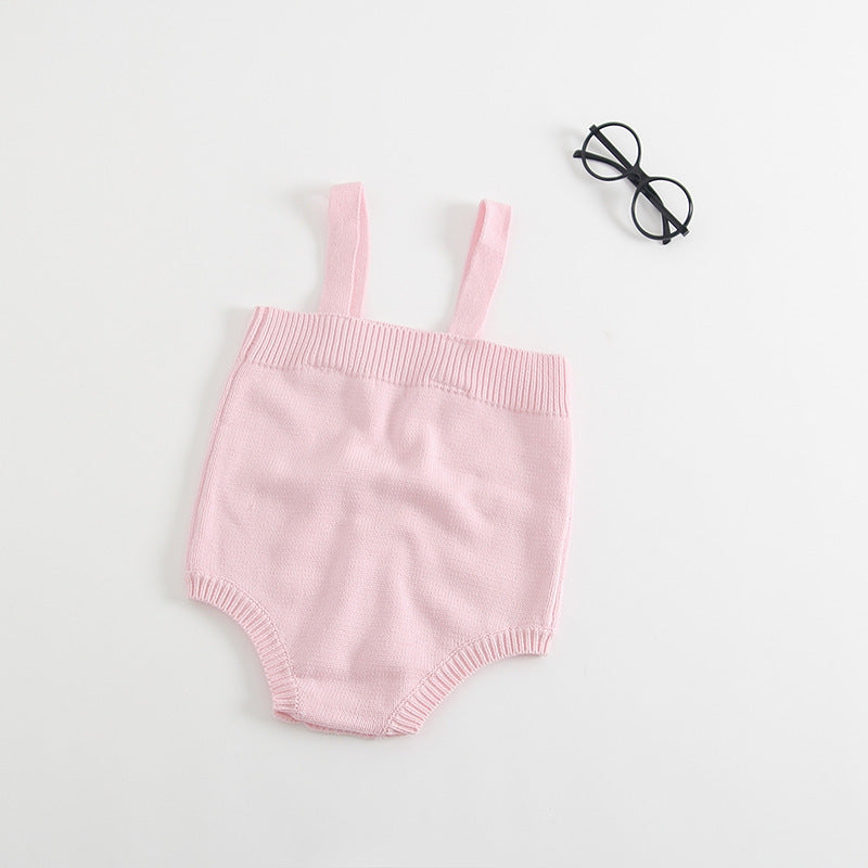 Knitted baby onesies romper