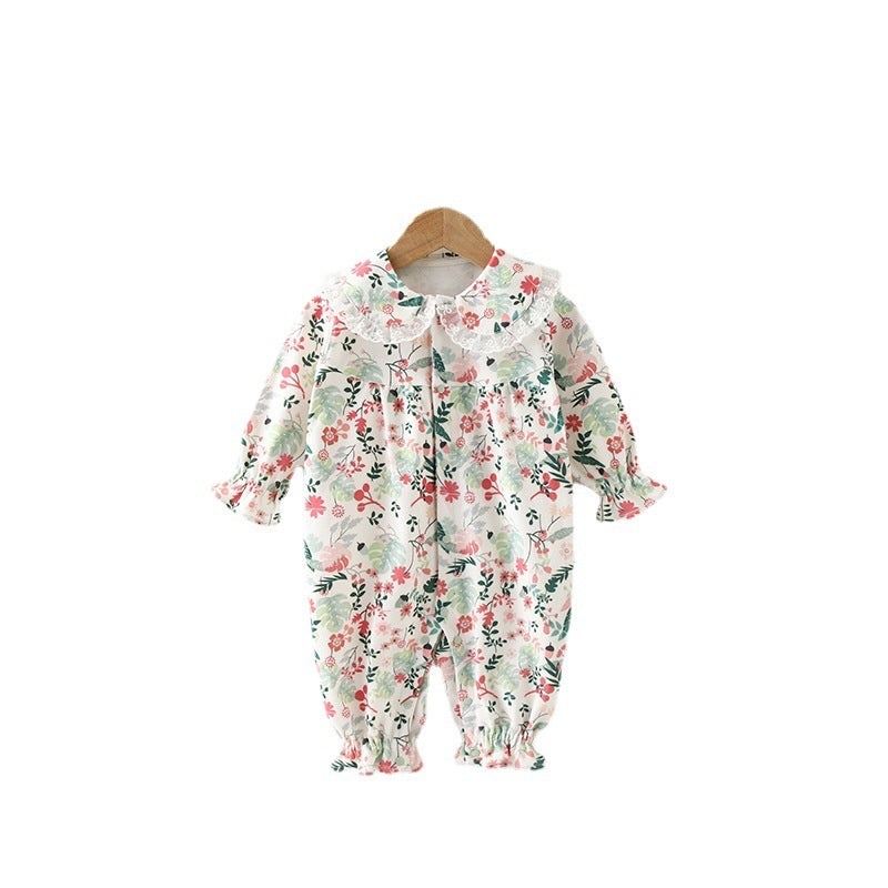 little girl flower onesie romper