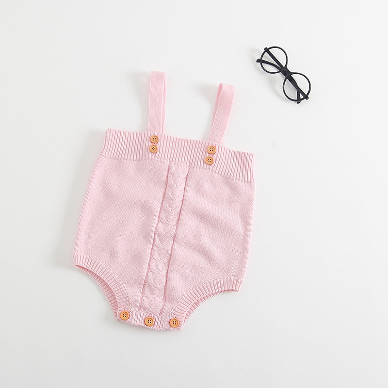 Knitted baby onesies romper