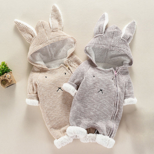 general neutral animal hooded romper