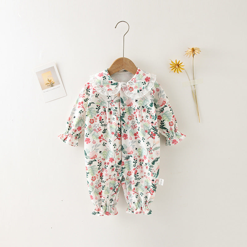 little girl flower onesie romper