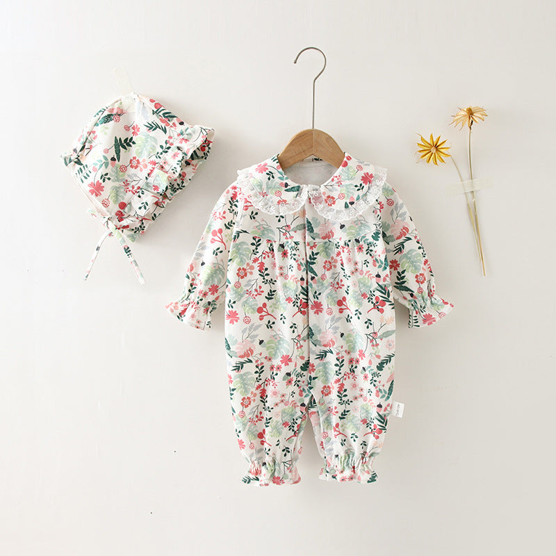 little girl flower onesie romper